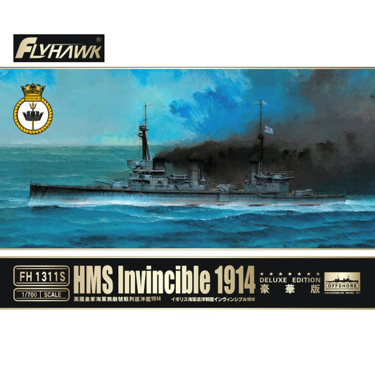 Flyhawk FH1311S 1/700 HMS Invincible 1914 Deluxe Edition Plastic Model Kit