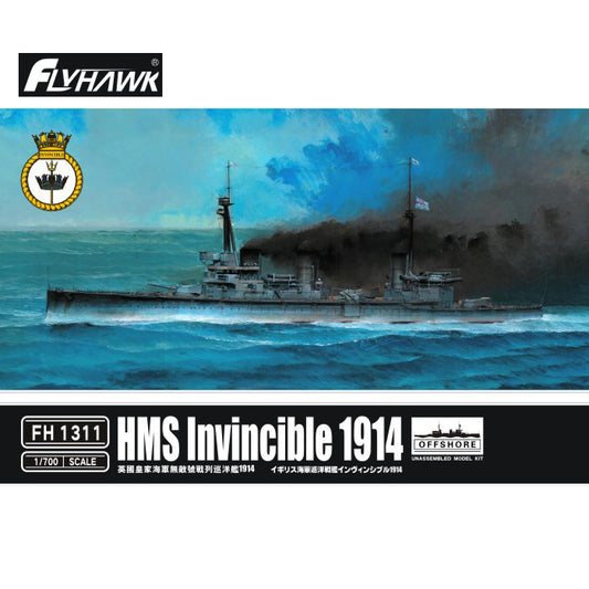 Flyhawk FH1311 1/700 HMS Invincible 1914 Plastic Model Kit