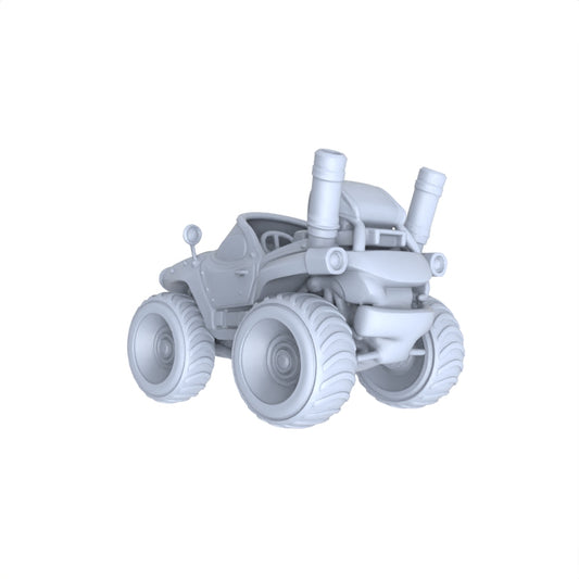 Yao's Studio LYTA134 Unpainted Post-Apocalyptic Off-Road Buggy Model, DIY Hand-Painting Blank Kit for Wasteland Diorama