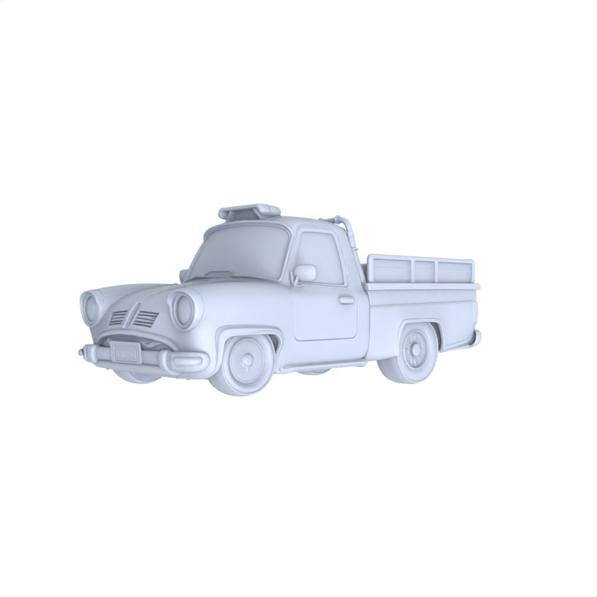 Yao's Studio LYTA135  Blank Unpainted Cartoon Retro Pickup Figurine, DIY Art Craft for Hobbyists & Collectors