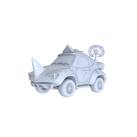 Yao's Studio LYT139 Unfinished Rhino Bumper Doomsday Car Model, Unpainted Kit for DIY Painting & Wasteland Scene Projects