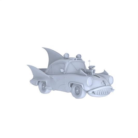 Yao's Studio LYTA141  Unfinished Cute Batwing Vintage Car Model, Unpainted Kit for DIY Painting & Fantasy City Scene Projects