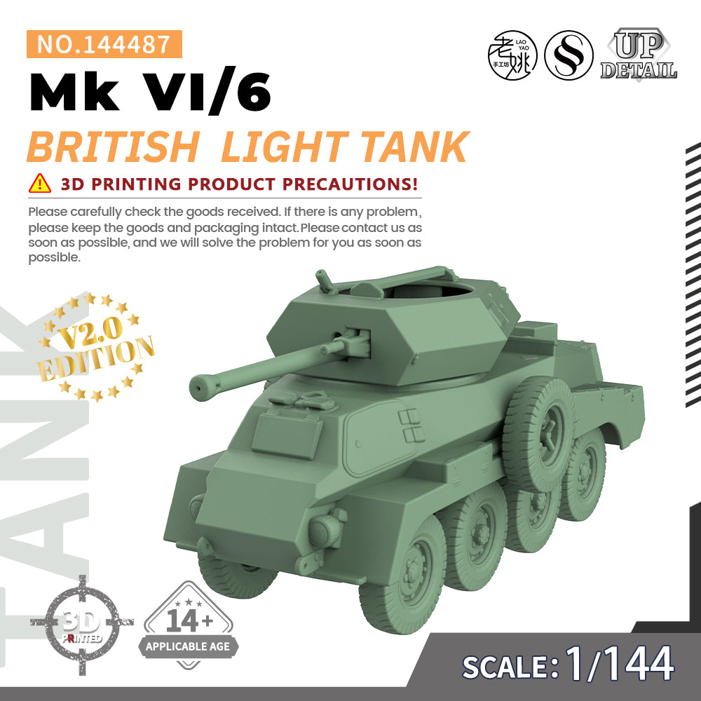 SSMODEL 487 Military Model Kit British Mk VI/6 Light Tank