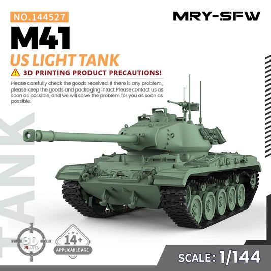 MRY-SFW SS144527 1/144 Military Model Kit US M41 Light Tank