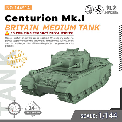 SSMODEL 914 Military Model Kit Britain Centurion Mk.I Medium Tank