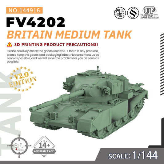 SSMODEL 916 Military Model Kit Britain FV4202 Medium Tank