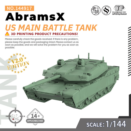 SSMODEL 917 Military Model Kit US AbramsX Main Battle Tank