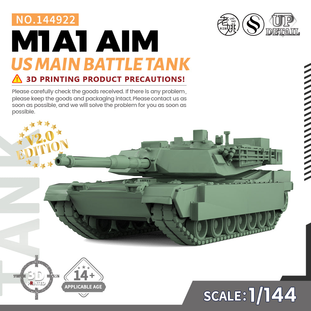 SSMODEL 922 Military Model Kit US M1A1 AIM Main Battle Tank