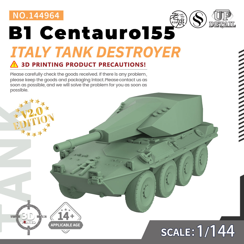 SSMODEL 964 Military Model Kit Italy B1 Centauro155 Tank Destroyer