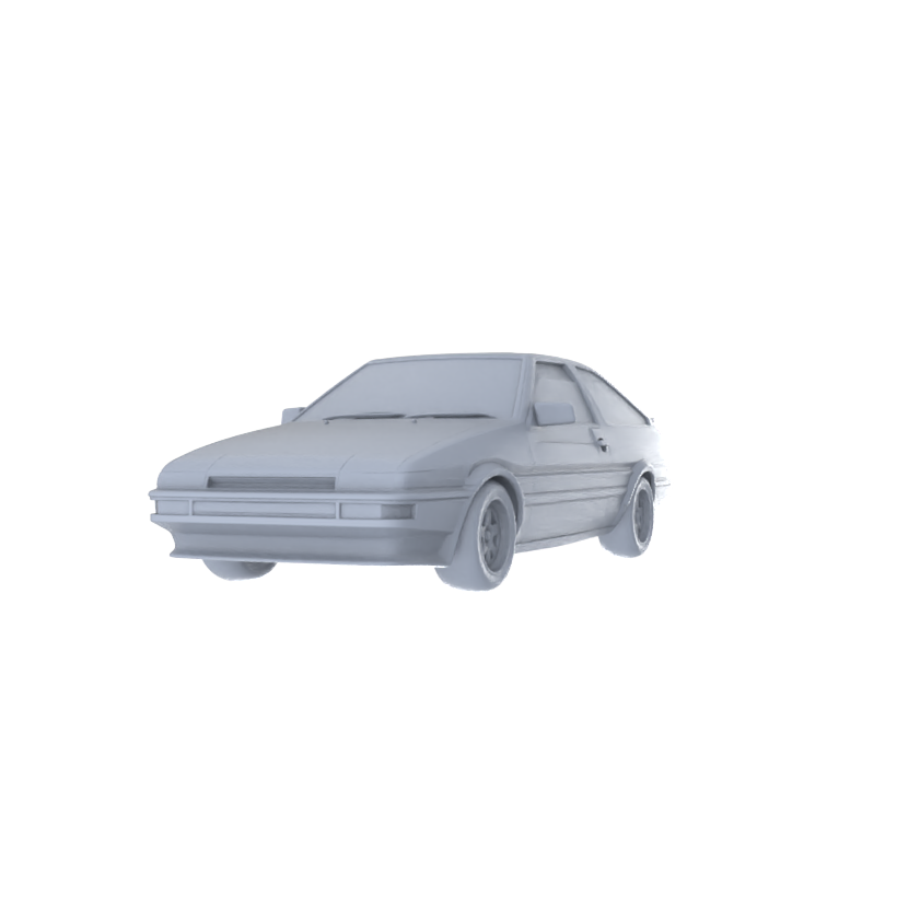 Yao's Studio LYTA150 Classic 80s Sports Car Unpainted Model (AE86 Levin) - Ultimate DIY Project for Model Makers