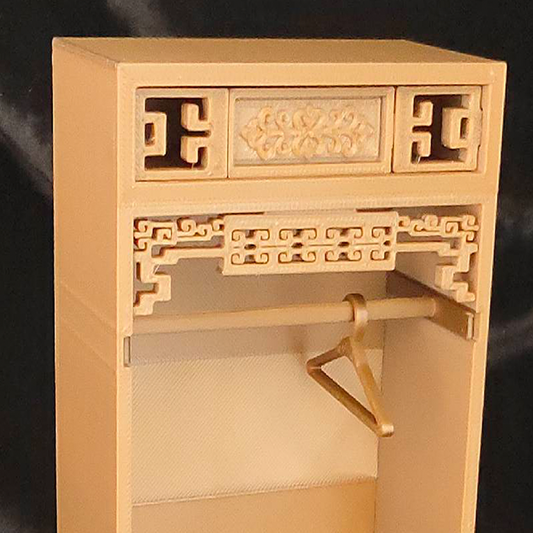 RHF12237 Decorative Clothes Hanger 3D Printing DIY Miniature Scenes Dollhouse Creative Ornaments Desktop Scenes Mini Models BJD & OB Dolls Decorative Clothes Hanger Wall Corner Room Hanging Painting