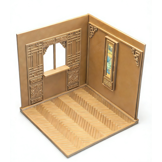 RHF12236 Ancient-Style Wall Corner Room Hanging Painting 3D Printing DIY Miniature Scenes Dollhouse Creative Ornaments Desktop Scenes Mini Models BJD & OB Dolls Ancient-Style Wall Corner Room Hanging Painting