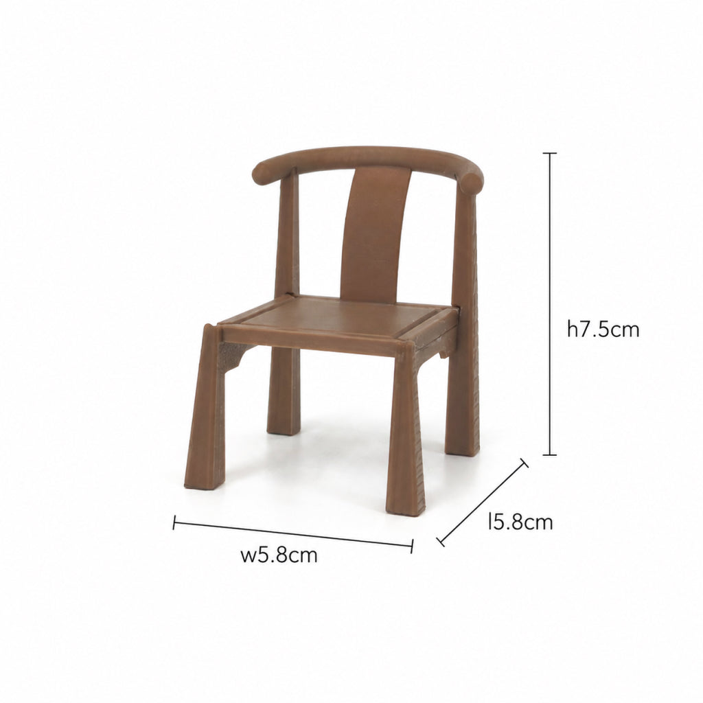 RHF0467 New Chinese-style antique circle chair New Chinese-s – LCD 3D printed resin model kit, image 1