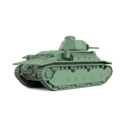SSMODEL 812 25mm Military Model Kit France Medium Tank APX 4 Turret & 47mm Gun