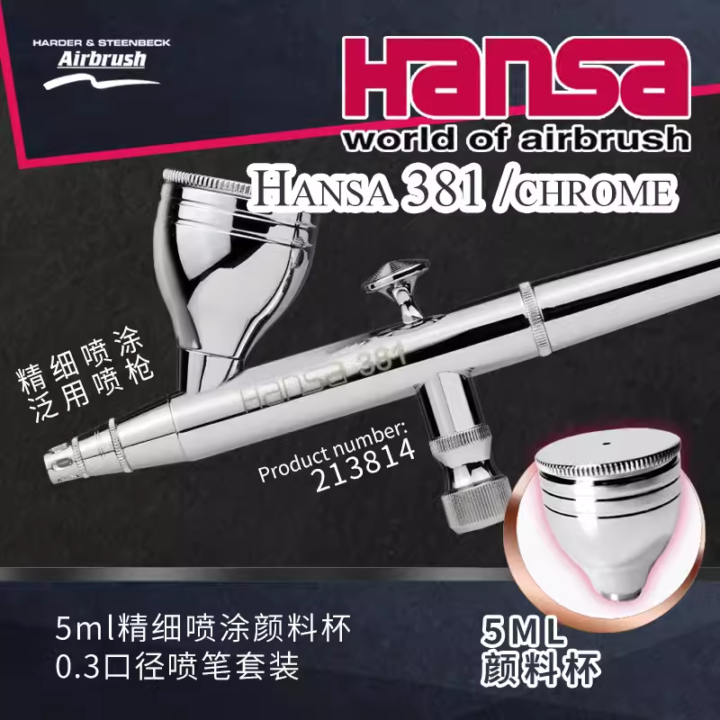 213814 HARDER & STEENBECK Topline Hansa 381 chrome 0.3mm 5ml – LCD 3D printed resin model kit, image 1