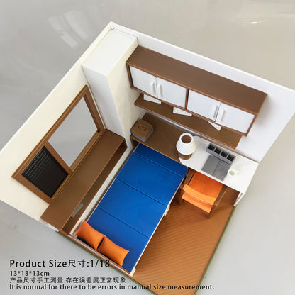 RHF121019 Writing Bedroom 3D Printing DIY Miniature Scenes Dollhouse Frame Creative Decorations Desktop Scenarios Mini Models BJD OB Doll