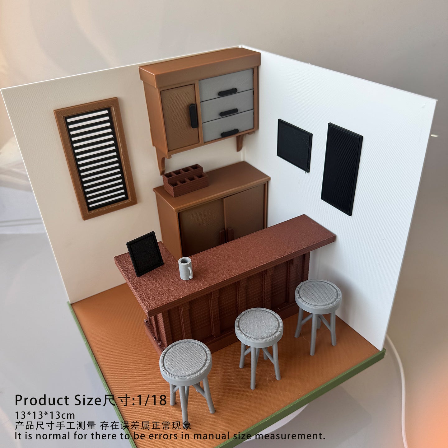 RHF121020 Wine Counter 3D Printing DIY Miniature Scenes Dollhouse Frame Creative Decorations Desktop Scenarios Mini Models BJD OB Doll
