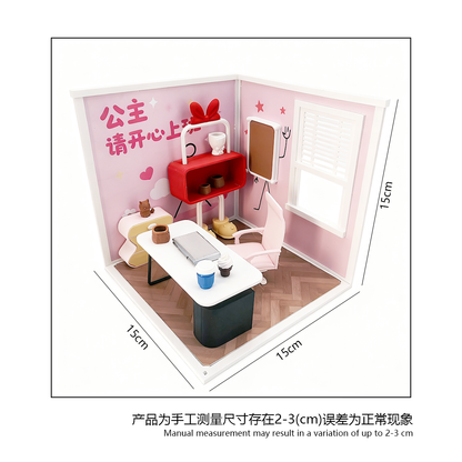 LYTP1020 Corporate Cattle Meal Deal 3D Printing DIY Miniature Scenes Dollhouse Creative Decorations Desktop Scenarios Mini Models 18-Inch BJD OB Doll