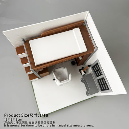 RHF1012 Summer Retreat Hut 3D Printing DIY Miniature Scenes Dollhouse Frame Creative Decorations Desktop Scenarios Mini Models 12-Inch BJD OB Doll
