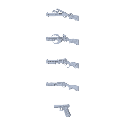 MRY-SFW LYGS345 Alien Bug Totem Series - 5-Piece Custom Firearm Set Modified with Full Bionic/Bug Carving Elements