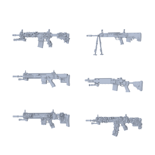 MRY-SFW LYGS185 Blooming Soul-Themed Modified Multi-Type Tactical Firearm Set - 6 Gentle Fantasy Variants (Untextured)