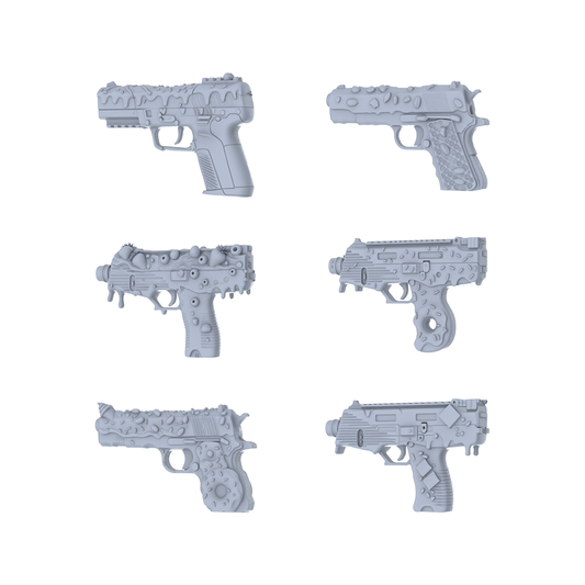 MRY-SFW LYGS080 Whimsical Food-Themed Compact Tactical Pistol Pack - 6 Unique Donut & Icing Designs