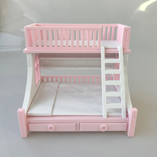RHF12214 Bunk Beds Mini Ornaments 3D-Printed Dollhouse Desktop Scene OB Doll BJD Original Miniature Furniture