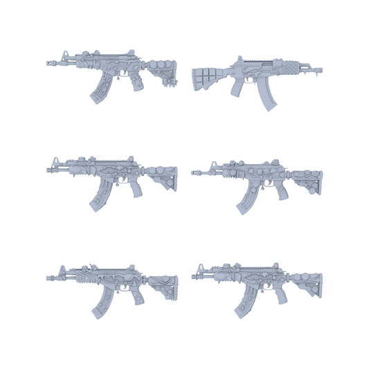 MRY-SFW LYGS043 Whimsical Modified AK Rifle Collection - 6 Decorative Models