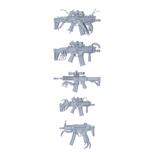 MRY-SFW LYGS319 Claw Tactical Series - 5-Piece Tactical Assault Rifle & Submachine Gun Set Modified with Multi-Form Crab Claw & Beast Claw Elements