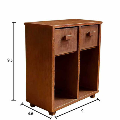 RHF12254 Wine Cabinet & Bar Counter 3D Printed Wood-Style Miniature Furniture Wine Cabinet Bar Counter Storage Box Shelf Model