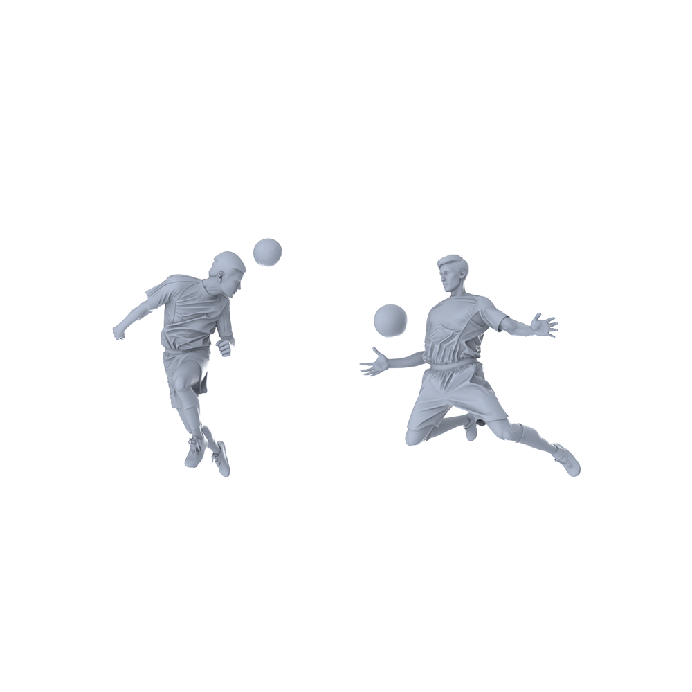 MRY-SFW LYTR455 Modern Stadium Football Players Attacking Defending Duo 2-Piece Set
