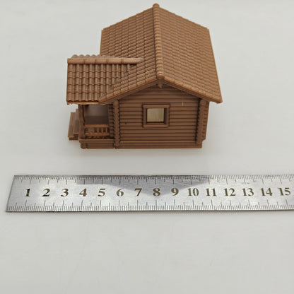 RHF0425 Farm Logging Cabin Desktop Ornament Sand Table Architecture Architectural Model Miniature House Small-scale Landscaping