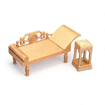RHF229 Ancient-Style Beauty Couch & Shelf 3D Printing DIY Miniature Scenes Dollhouse Creative Ornaments Desktop Scenes Mini Models BJD & OB Dolls Ancient-Style Beauty Couch & Shelf