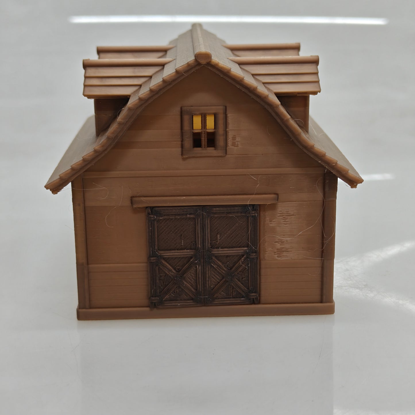 RHF0444 Triangular-roof wooden house with multiple windows Desktop Ornament Sand Table Architecture Architectural Model Miniature House Small-scale Landscaping