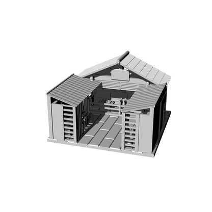 RHMG-166(167) 1/L  3D Printed Architectural Model Decor Miniature Building Ornament For Deskdesktop Ornament Restaurant