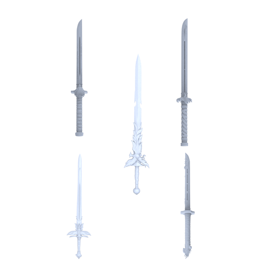 MRY-SFW LYGS382 Modern Feather Knight Sword 5 pcs