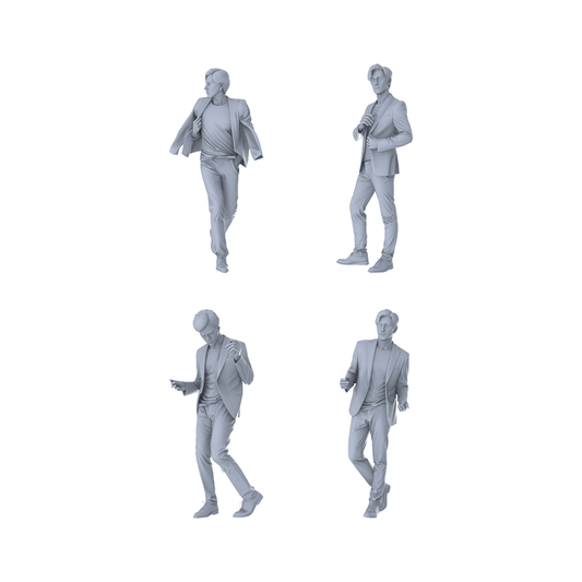 MRY-SFW LYTR462 Modern Urban Trendsetting Men Casual Poses Quartet