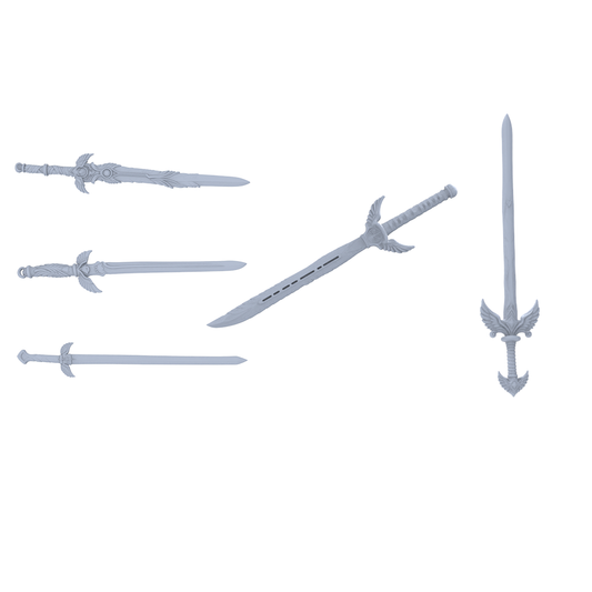 MRY-SFW LYGS373 Modern Demon Pattern Battle Blade 5 pcs