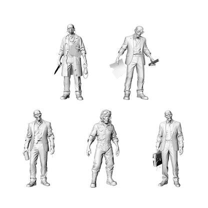 MRY-SFW LYGR300 3D Printed Elite Profession Zombie Miniatures, Post-Apocalyptic Figures for Tabletop Games & Wargaming