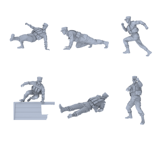 MRY-SFW LYGR527 Modern Armed Police Six-Person Training Group