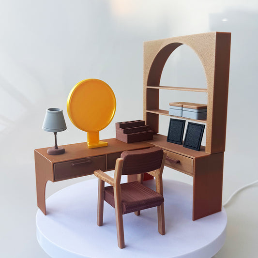 RHF12212  Dressing Table Powder Room BJD Dollhouse Furniture OB Dollhouse Furniture 3D Printed  Miniature Dollhouse Furniture
