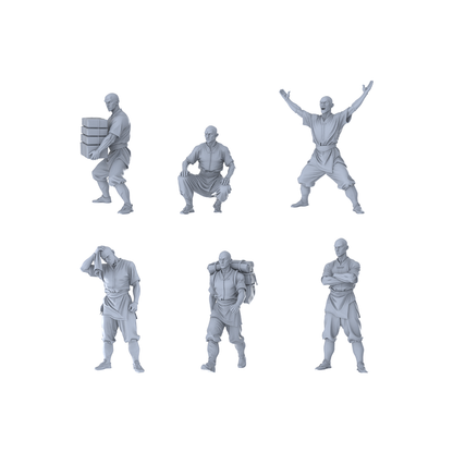 MRY-SFW LYGR233 Daily Movements of the Six Ancient Shaolin Warrior Monks