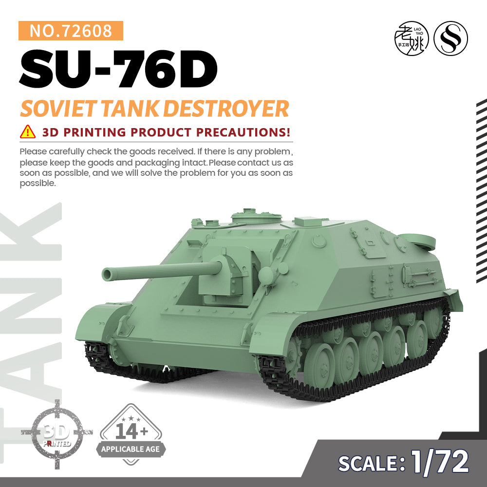 SSMODEL 608 Military Armoured Model Kit Soviet SU-76D Tank Destroyer