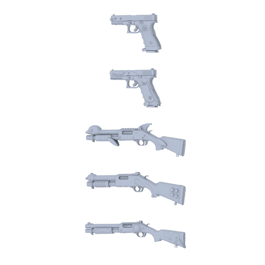 MRY-SFW LYGS351 Whimsical Totem Series - 5-Piece Custom Hunting Shotgun Set Modified with Full Cute Bird & Cartoon Elements