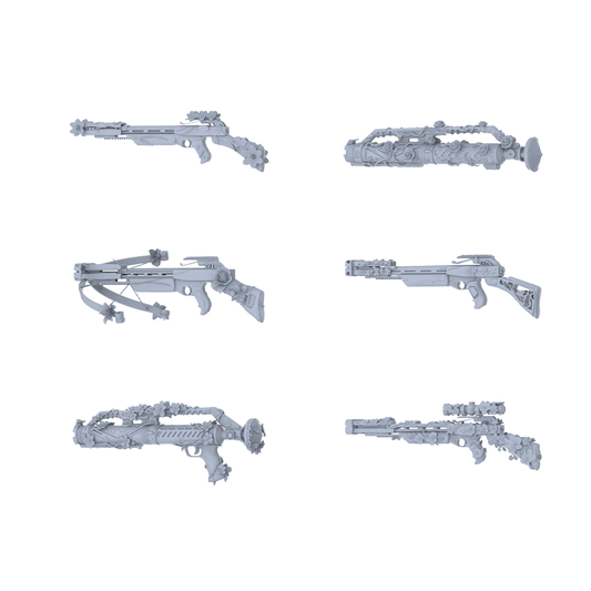 MRY-SFW LYGS172 Blooming Battlefield-Themed Modified Tactical Gun Set - 6 Gentle Fantasy Variants (Untextured)