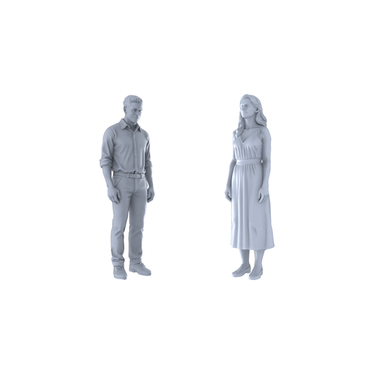 Yao's Studio LYTR339 Unpainted Miniature 6-Piece Urban Figures Set, Perfect for City Sandtable & Hobby Miniatures Diorama Resin Figures