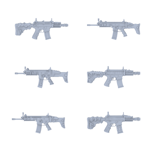 MRY-SFW LYGS050 Nature-Inspired Organic Tactical Rifle Collection - 6 Decorative Models