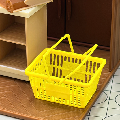 RHF267 shopping basket Mini supermarket shopping basket dollhouse accessories shop scene props and miniature scene model