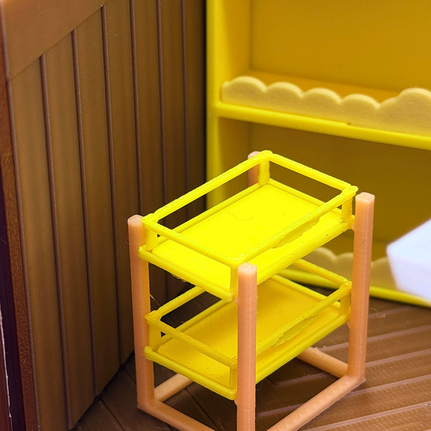 RHF278 2-Tier Snack Rack Double-layer storage rack / snack rack, dollhouse accessories