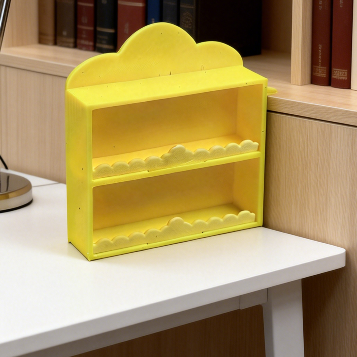RHF268 Cloud Shelf Original Cloud Double-Layer Storage Shelf, Dollhouse Furniture Accessories, Home Scene Props, Miniature Scene Model